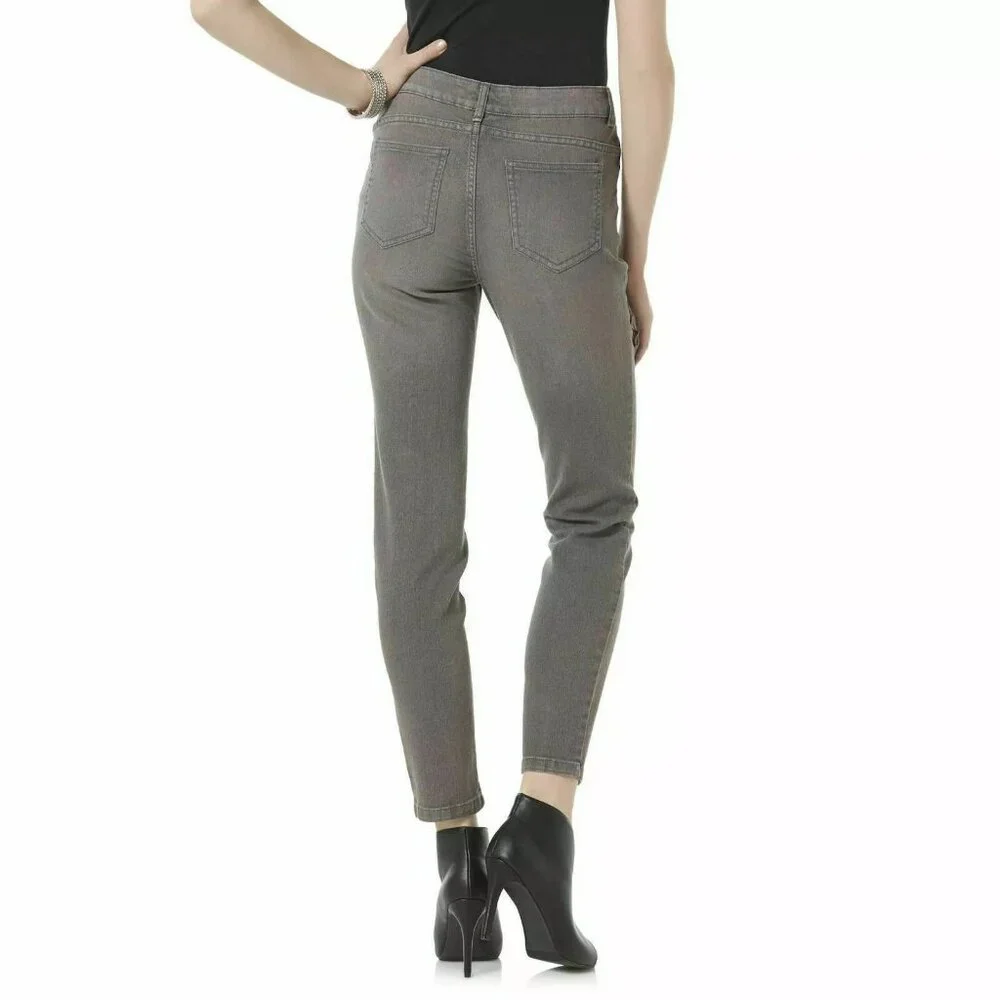 Route 66 Women's Starlight Colored Skinny Ankle Jeans Gray Size 31